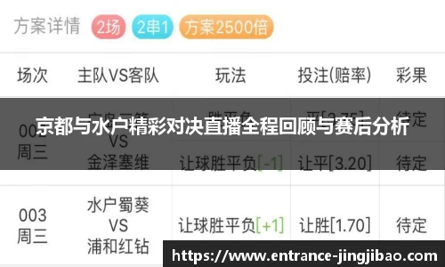 京都与水户精彩对决直播全程回顾与赛后分析