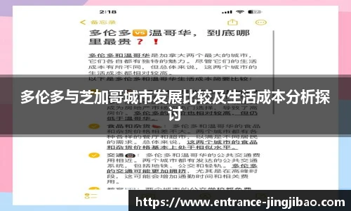 多伦多与芝加哥城市发展比较及生活成本分析探讨